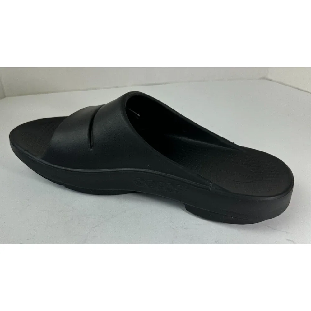 OOFOS OOahh Recovery Slides Black Slip On Sandals Mens Size 11 Women’s 13 Unisex